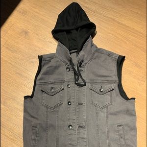Rude Denim Hooded Vest